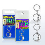 blcp733 fake belly clip w a dangling moon in the circle 