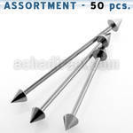 blk100 316l steel industrial barbells with a 5mm cone