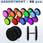 blk169 bulk of acrylic uv fake plugs with rubber o rings
