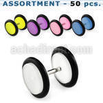 blk170 acrylic glow in the dark fake plugs with rubber o ring