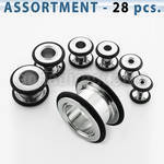 blk179 screw fit tunnel plugs with decorative rubber o ring