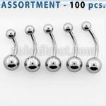 blk196 bulk of 316l steel belly bananas with 5 8mm ball