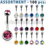 blk20a double jewel belly banana with 5 8mm bezel jewel ball