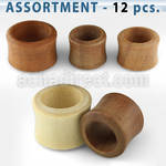 blk215 double flared teak crocodile 14 18mm wood flesh tunnel