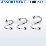 blk219a bulk of 1 2mm 316l steel spiral with 3mm balls