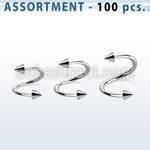 blk220a bulk of 1 2mm 316l steel spiral with 3mm cones
