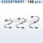 blk220b bulk of 1 2mm 316l steel spiral with 2 5mm cones