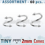 blk220c bulk of 1 0mm 316l steel spiral with 2mm cones