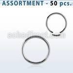 blk221c bulk of 50 pcs of 1 6mm surgical steel segment ring