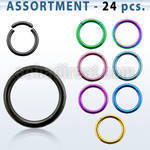 blk222b premium pvd plated 316l segment ring 16g 1 2mm
