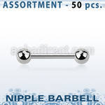 blk229b bulk of 316l steel nipple barbell with two 4mm balls