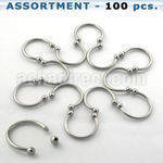blk22a bulk of 316l steel eyebrow circular barbell w 3mm balls