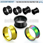 blk249 bulk of pvd plated 316l steel double flared flesh tunnel