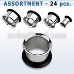 blk250 high polished 316l steel flared tunnel with rubber o ring