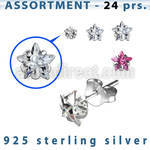 blk261s sterling silver earring stud with 3 5mm star cz