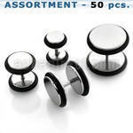 blk271 high polished 316l steel fake plug with rubber o ring