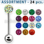 blk279 316 tongue barbell with 6mm ferido ball w resin