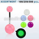 blk30 316l steel belly banana w 5 8mm acrylic glow ball
