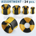 blk311 organic double flared tunnel with warning sign pattern