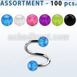 blk31 316l spiral with a 5mm acrylic uv bubble ball
