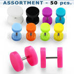 blk406 acrylic fake plugs without o rings in assorted colors