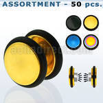 blk412 anodized steel magnetic fake plug with o rings in colors