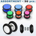 blk414 magnetic acrylic uv fake plugs with rubber o ring