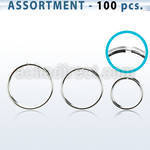 blk435 bulk 925 sterling silver seamless nose hoops 1mm