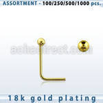 blk461 sterling silver nose stud with 1 5mm ball shaped top