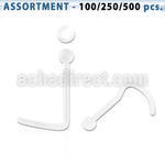 blk543 bulk bio flex nose screw retainers w 2mm ball shaped top