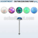 blk568 925 silver nose bone piercing bulk w 2.5mm opal glue