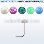 blk569 925 silver nose stud piercing bulk w 2.5mm opal glue