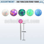 blk603 bulk of silver bend it nose studs w ball shaped pal