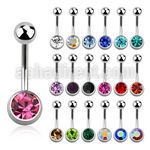 bn1cg 316l steel belly banana w 8mm bezel ball plain ball