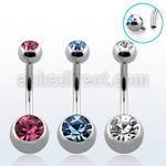 bn2cgin 316l steel belly banana w 8mm threaded 5mm bezel ball
