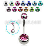 bn2cgmj 316l steel belly banana w 8mm bezel ball 5mm ball