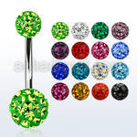 bn2frg 316l steel belly banana w 5mm 8mm ferido ball w resin
