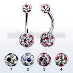bn2frga 316l steel belly banana w 5 8mm dotted ferido ball