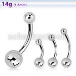 bnb46 316l steel belly banana 14g steel balls