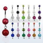bndpr9 pearl belly banana w ferido 8mm dangling ball w resin