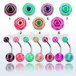 bndxf 316l steel belly banana with 5 8mm spider web ball