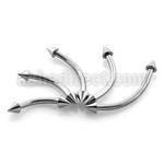 bnecn2 surgical steel eyebrow banana with two 2mm cones
