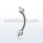 bnecne 316l steel eyebrow banana with special shaped 3mm cone