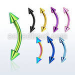 bnetcn premium pvd plated 316l steel eyebrow banana w 3mm cone