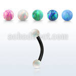 bnetop3 anodized steel eyebrow banana w 3mm synthetic opal balls