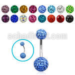 bnfr68 steel belly banana 14g crystal ferido balls