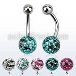 bnfr8c 316l steel belly banana w zebra striped ferido ball