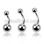 bng 316l steel belly banana with 5 8mm plain steel ball