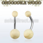 bngcr organic belly banana w 5 8mm crocodile wood balls