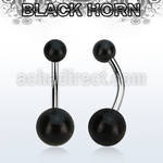 bngwk organic belly banana w 5 8mm black horn balls